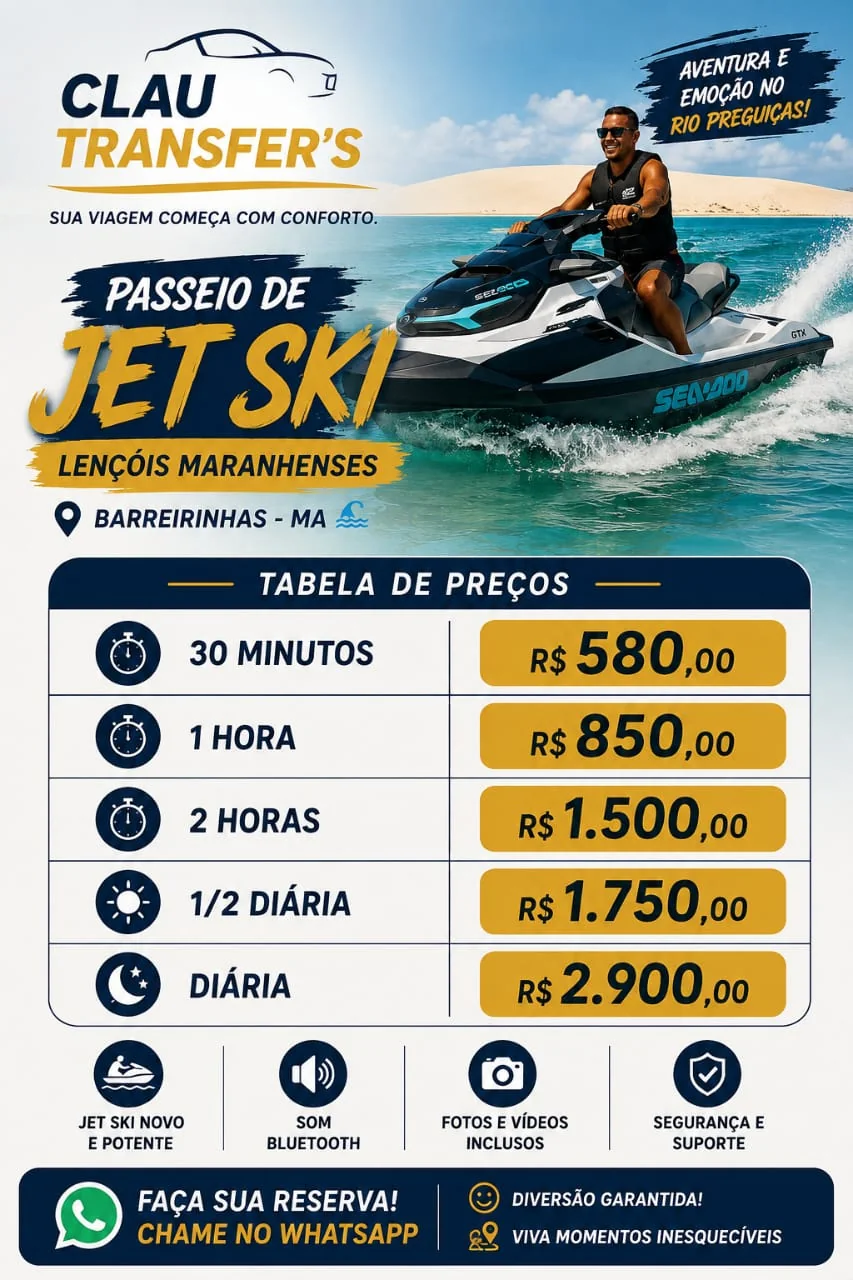 Passeio de Jet Ski em Barreirinhas